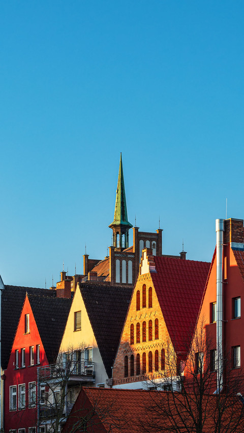 Church spires and residential buildings in Germany preview
