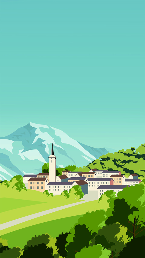 Vector illustration. Germany, Malter preview