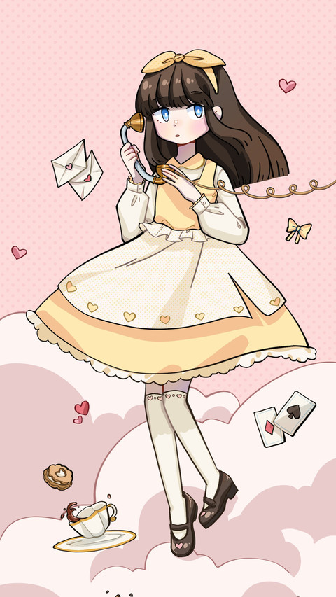Yellow dress girl preview