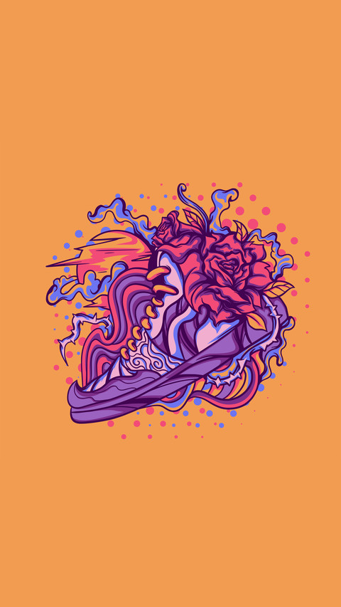 Illustration of cool sneakers preview