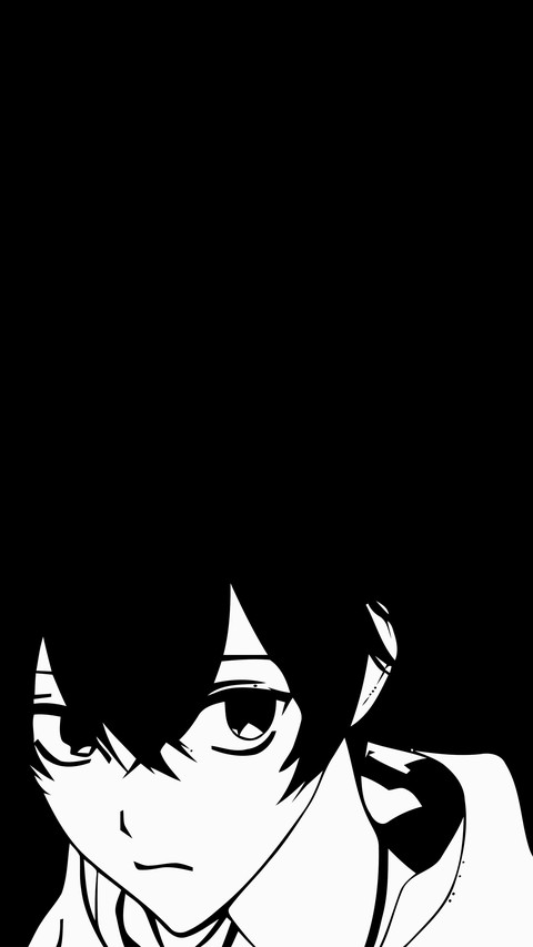 Anime teenager silhouette preview