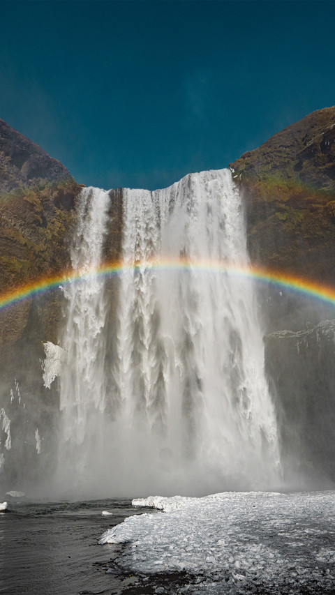 Skoga falls and the rainbow preview