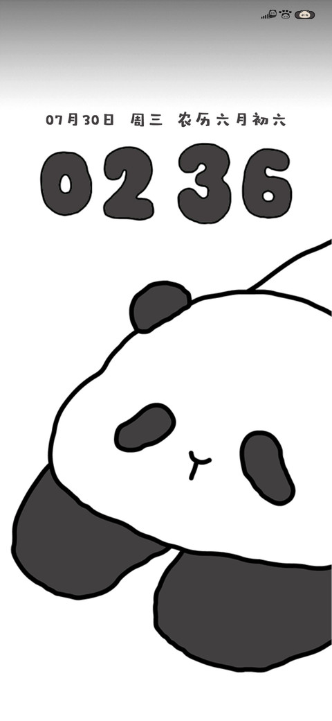 极简黑白小熊猫 preview
