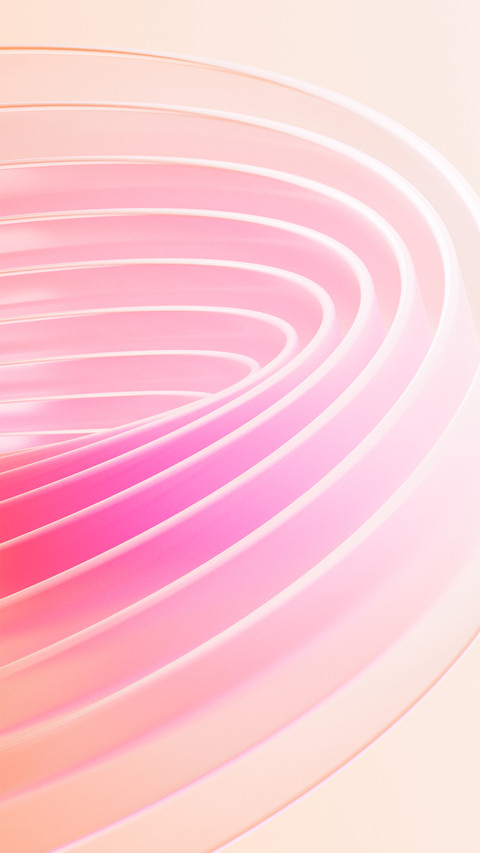 Peachpink transparent curved surface preview