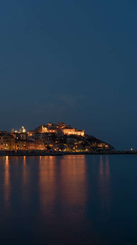 Imperia old town by night. Liguria region of Italy preview