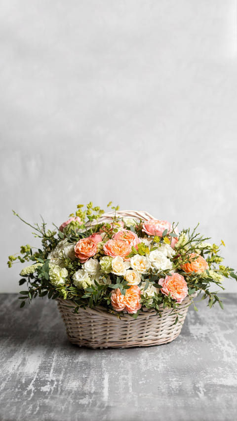 Floristry concept. Spring colors preview