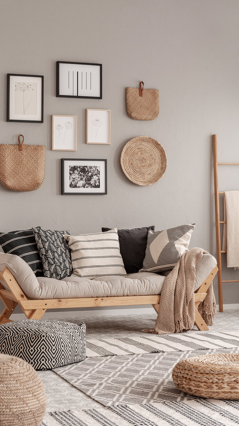 Living Room Interior with Comfortable Sofa preview