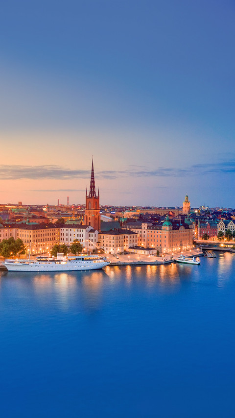 Night view of Stockholm city centre preview