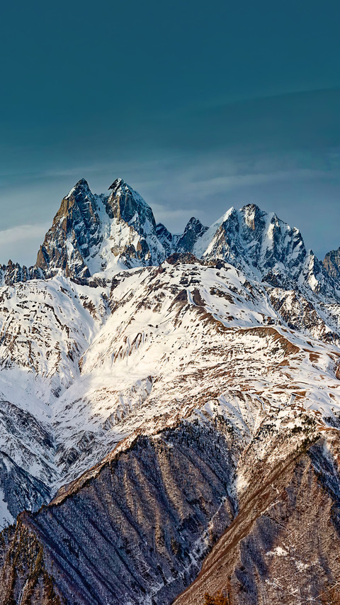 Snow Mountain Range Landscape with sky preview