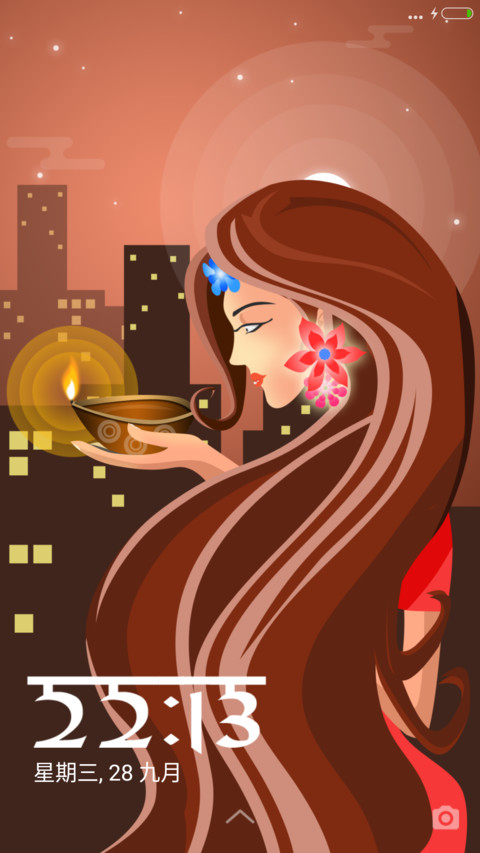 Girl and Diya   Diwali   preview