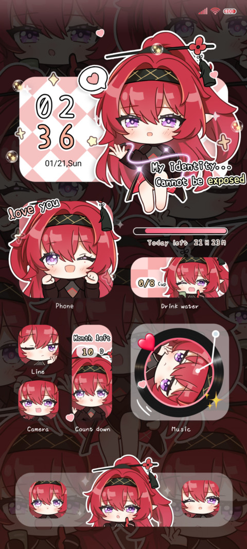 Cute red hair girl preview