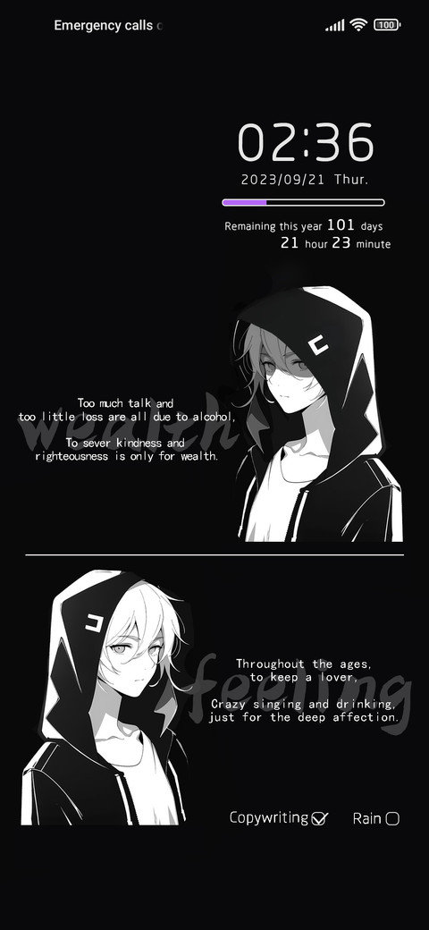 Black rainy day preview