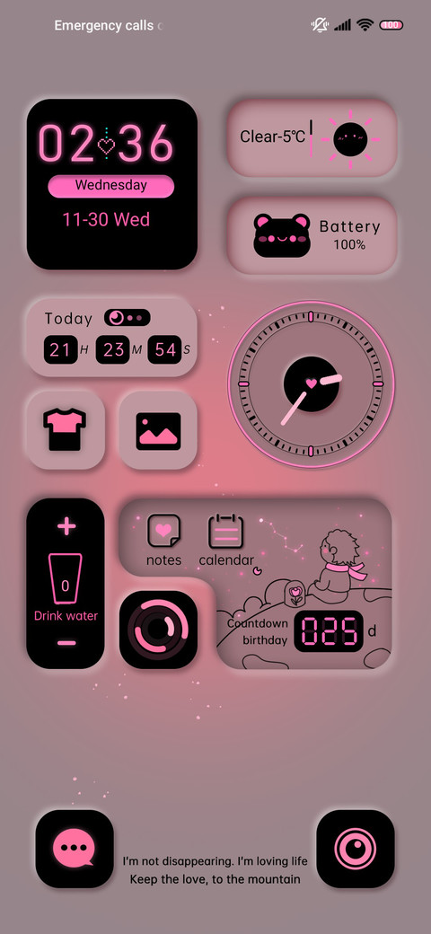 Keep Love widget preview