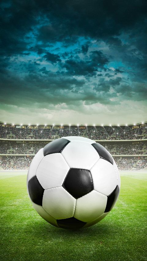 Concept of soccer ball, sport games, football match preview