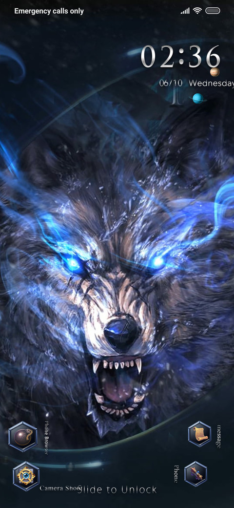 Cool Icefield Wolf miui theme
