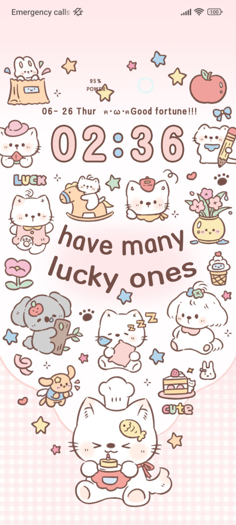 Lucky cute sticker preview
