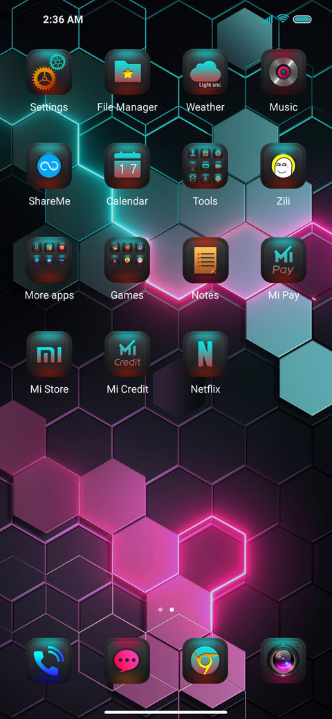Technology metal miui theme
