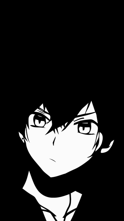 Anime teenager silhouette preview