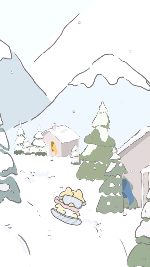 Tiger skiing in winter preview
