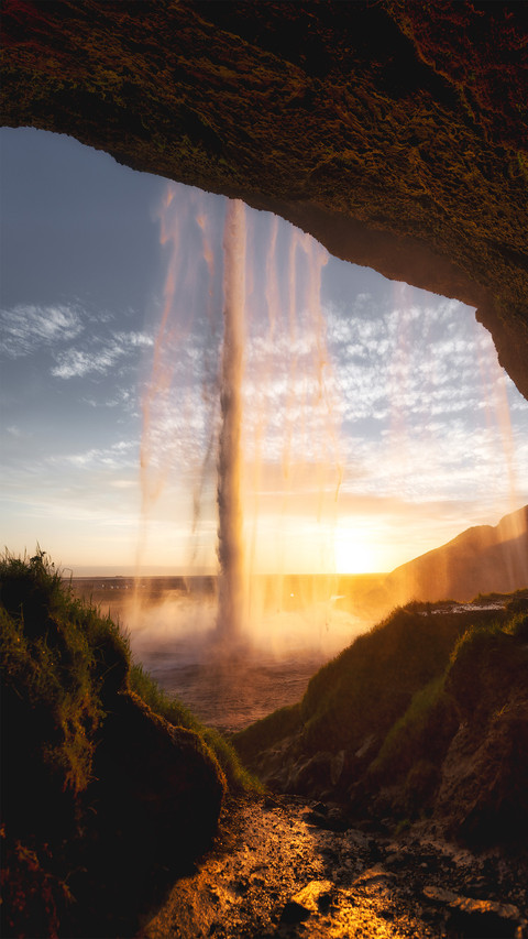 Cave waterfall preview