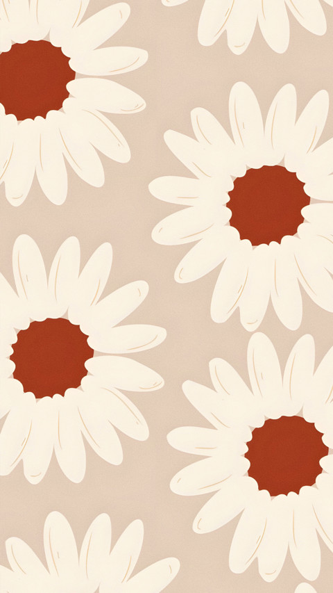 White flat flower preview
