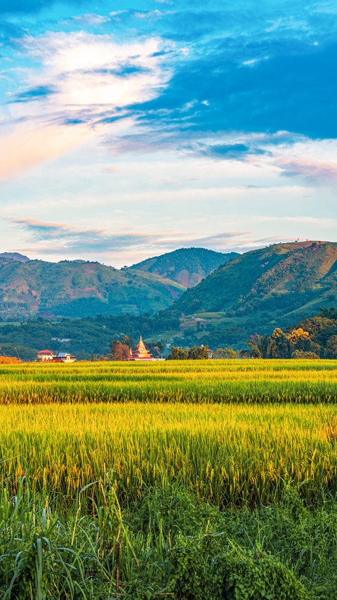 Dusk countryside natural scenery on the Yunnan preview