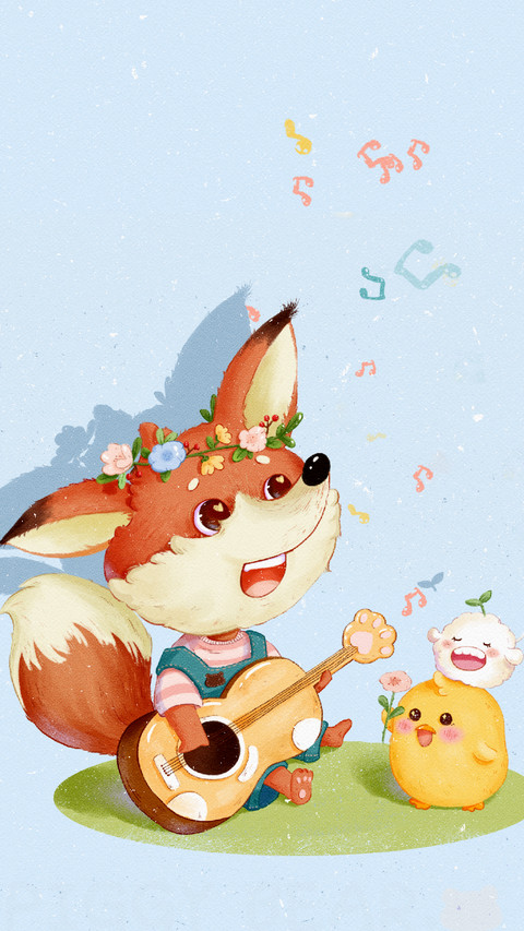 Cute animal illustration preview