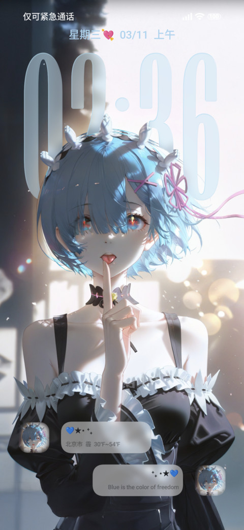Blue-haired girl preview
