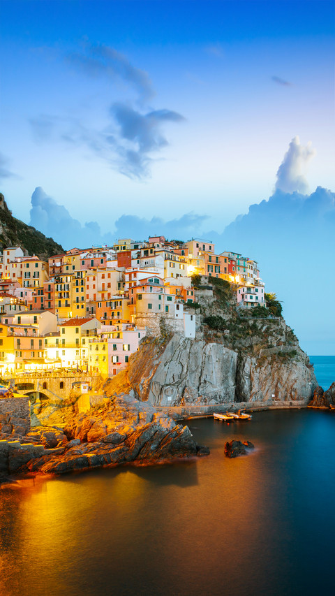 A Long Exposure Night Photo of Manarola, Italy preview