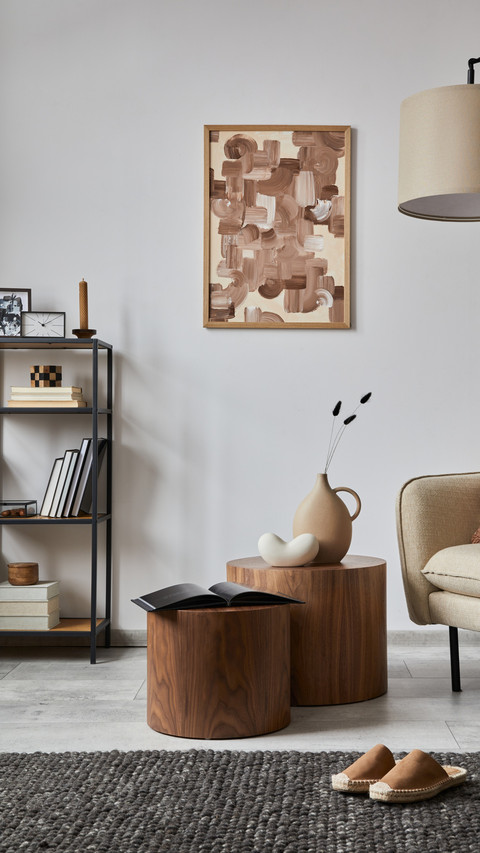 Artistic Vibe, Abstract Art Enhances Living Room preview