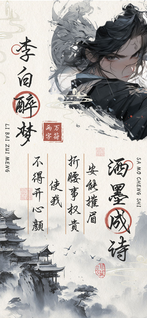 李白醉梦洒墨成诗 preview