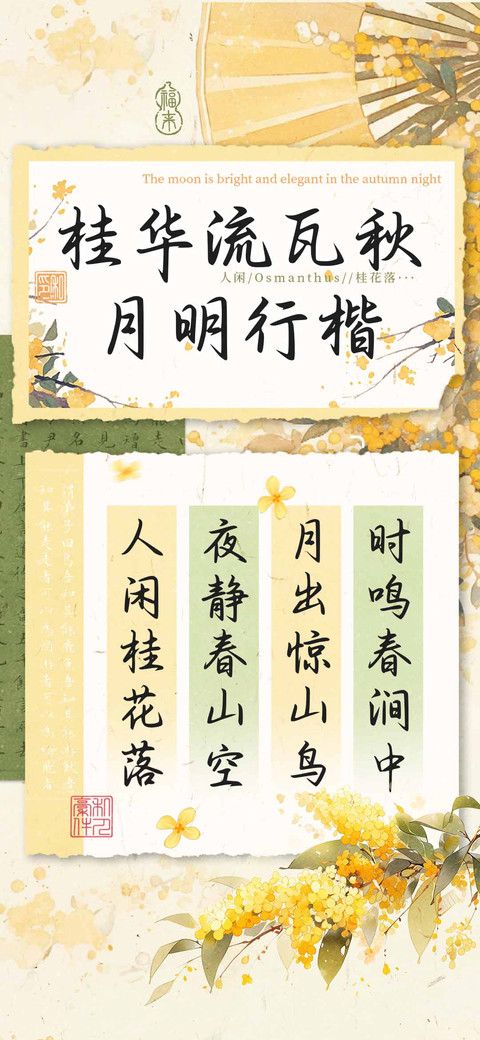 桂华流瓦秋月明行楷 preview