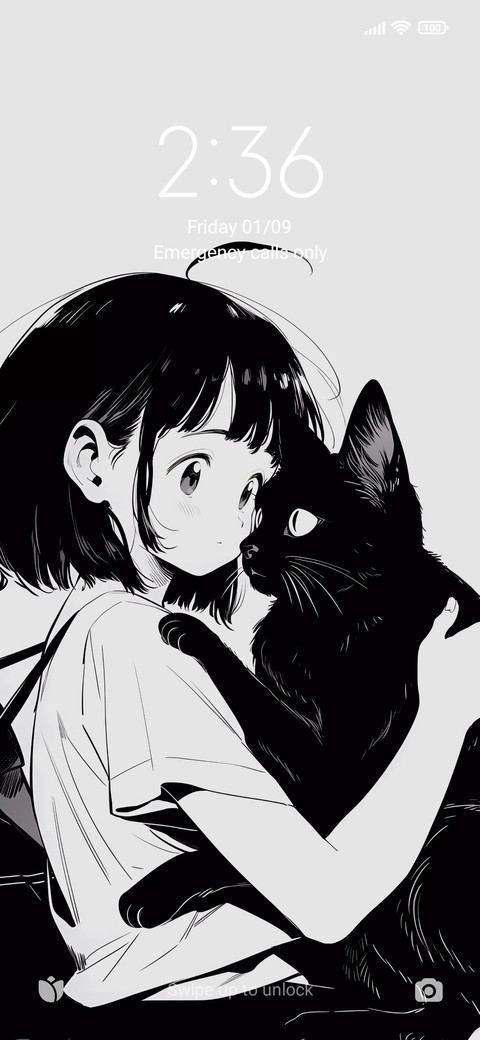 Comic girl and cat preview