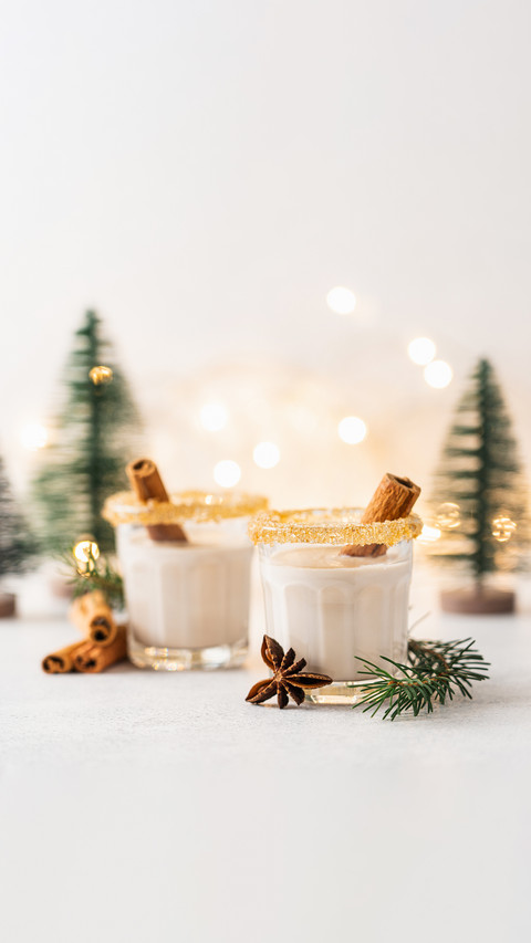 Eggnog with Cinnamon and Nutmeg for Winter Holidays preview