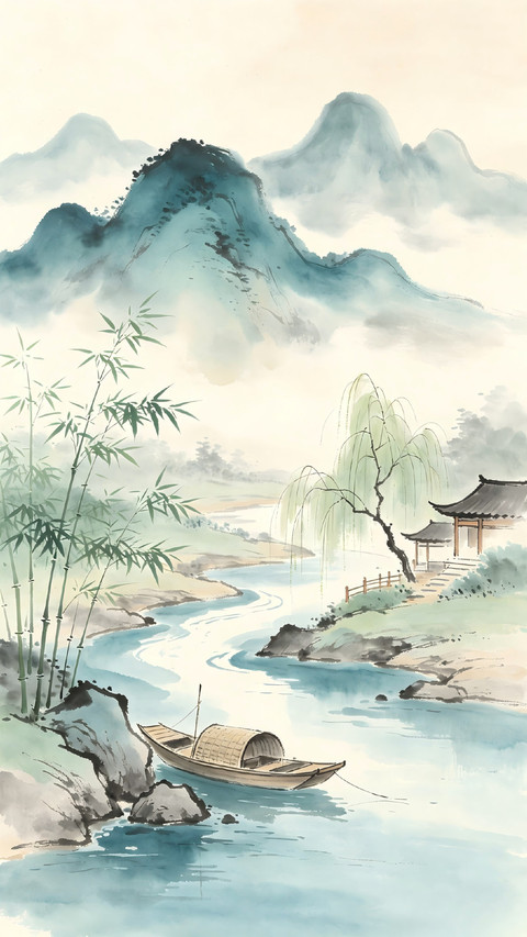一叶扁舟入山水 preview