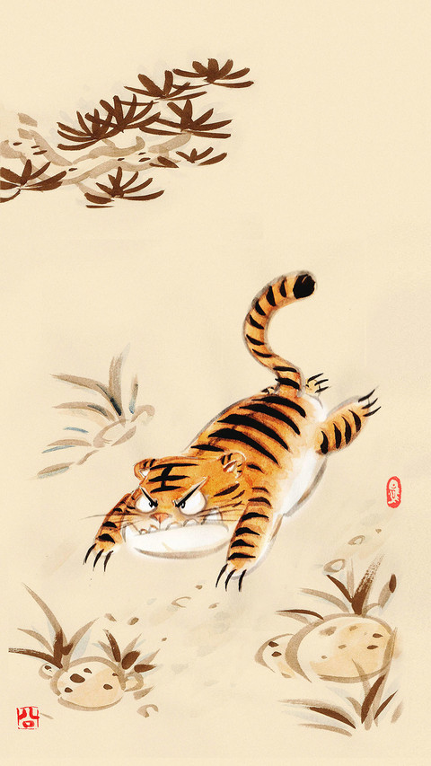 猛虎下山图 preview