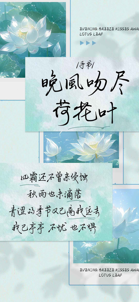 晚風吻尽荷花叶手书 preview