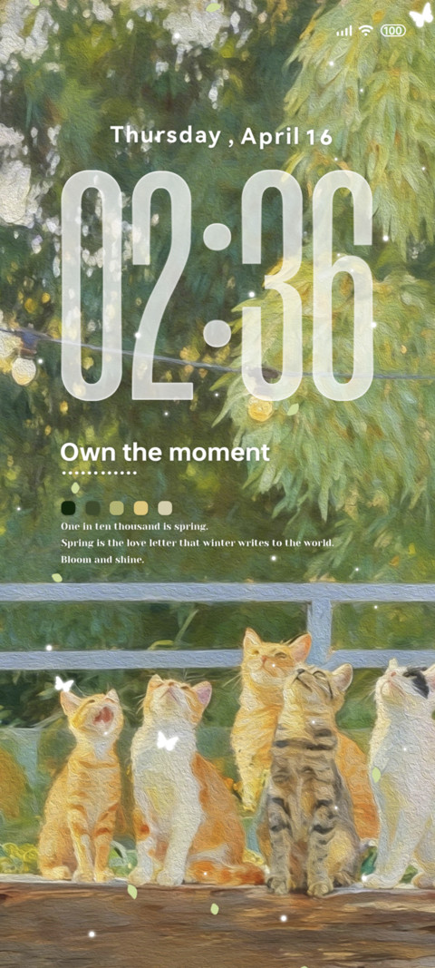 油画 春日猫语 preview