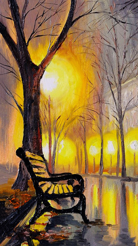 Landscape oil painting preview