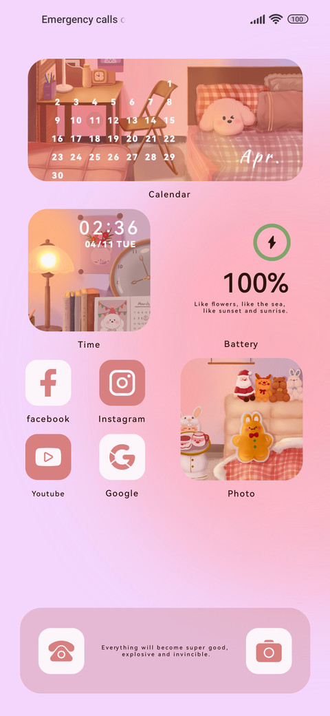 Minimalist pink preview