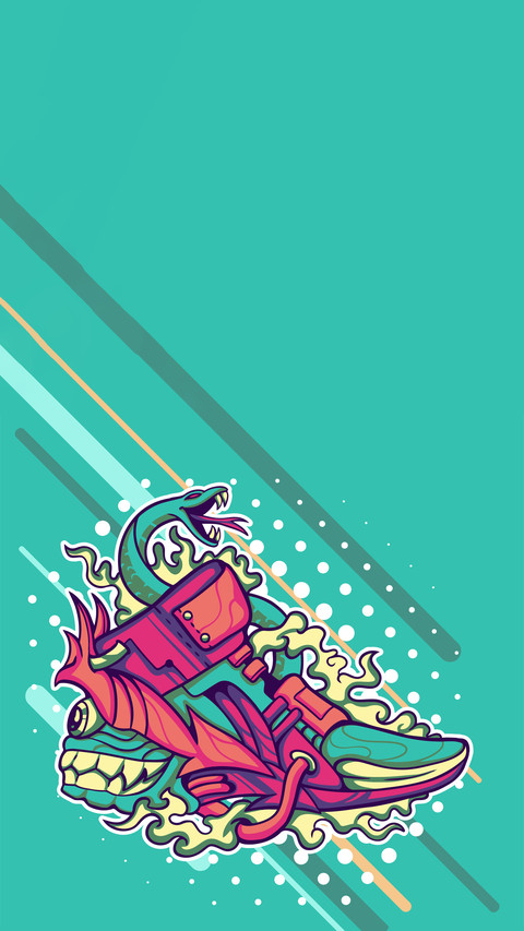Illustration of cool sneakers preview