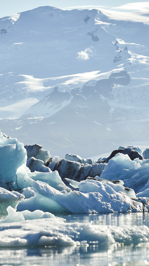 Icy Lake by Snowy Mountain preview