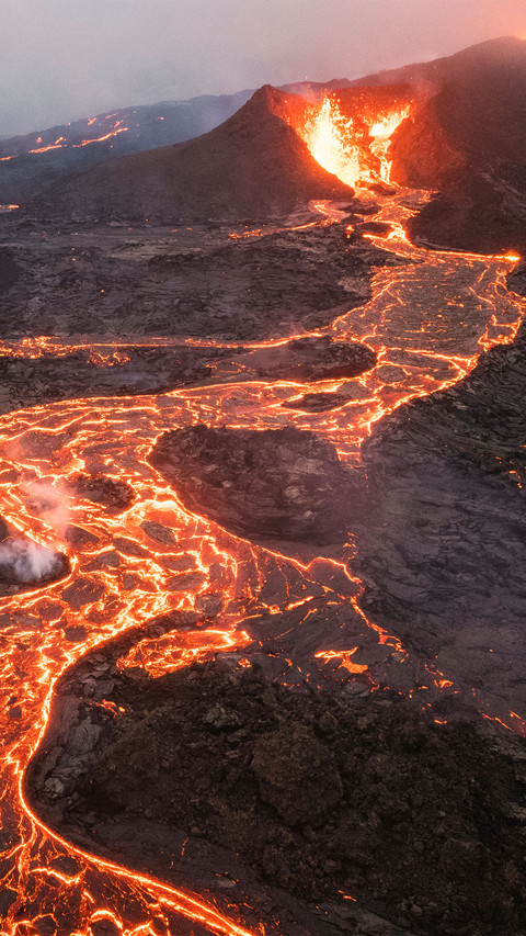 Volcanic eruptions and lava landforms preview