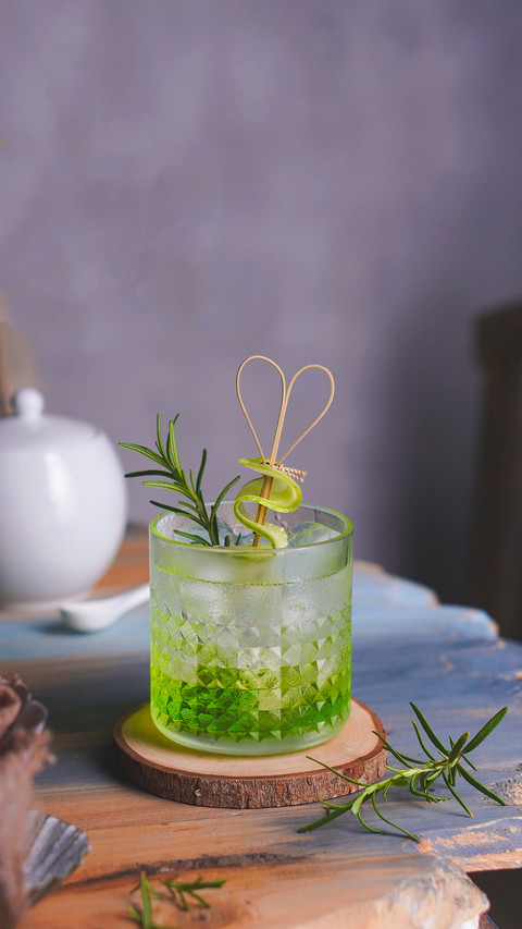 Fresh mocktail with cucumber and rosemary preview