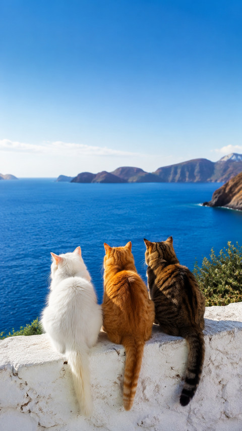 Adorable vacation cat preview