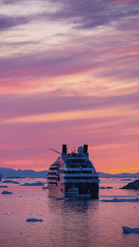 Cruise Ship in Sunset preview