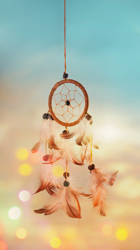 Dream Catcher and Abstract Bokeh Background preview