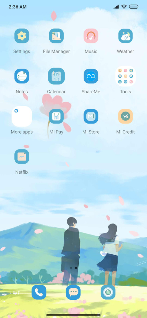 There is gentle miui theme
