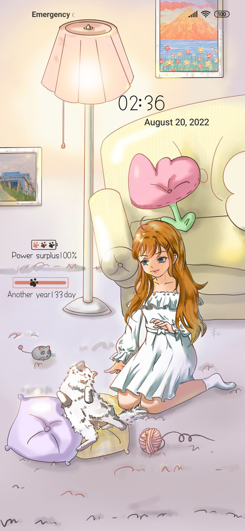 girl and cat preview