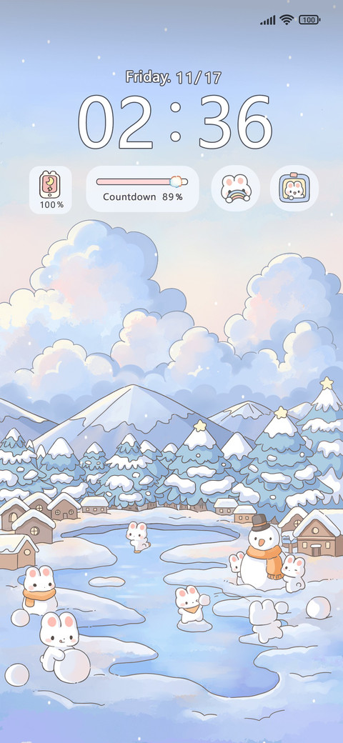 Snow fall rabbit preview